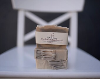 Patchouli Sandalwood | 6 oz. Shea, Goat's Milk, & Lard Soap