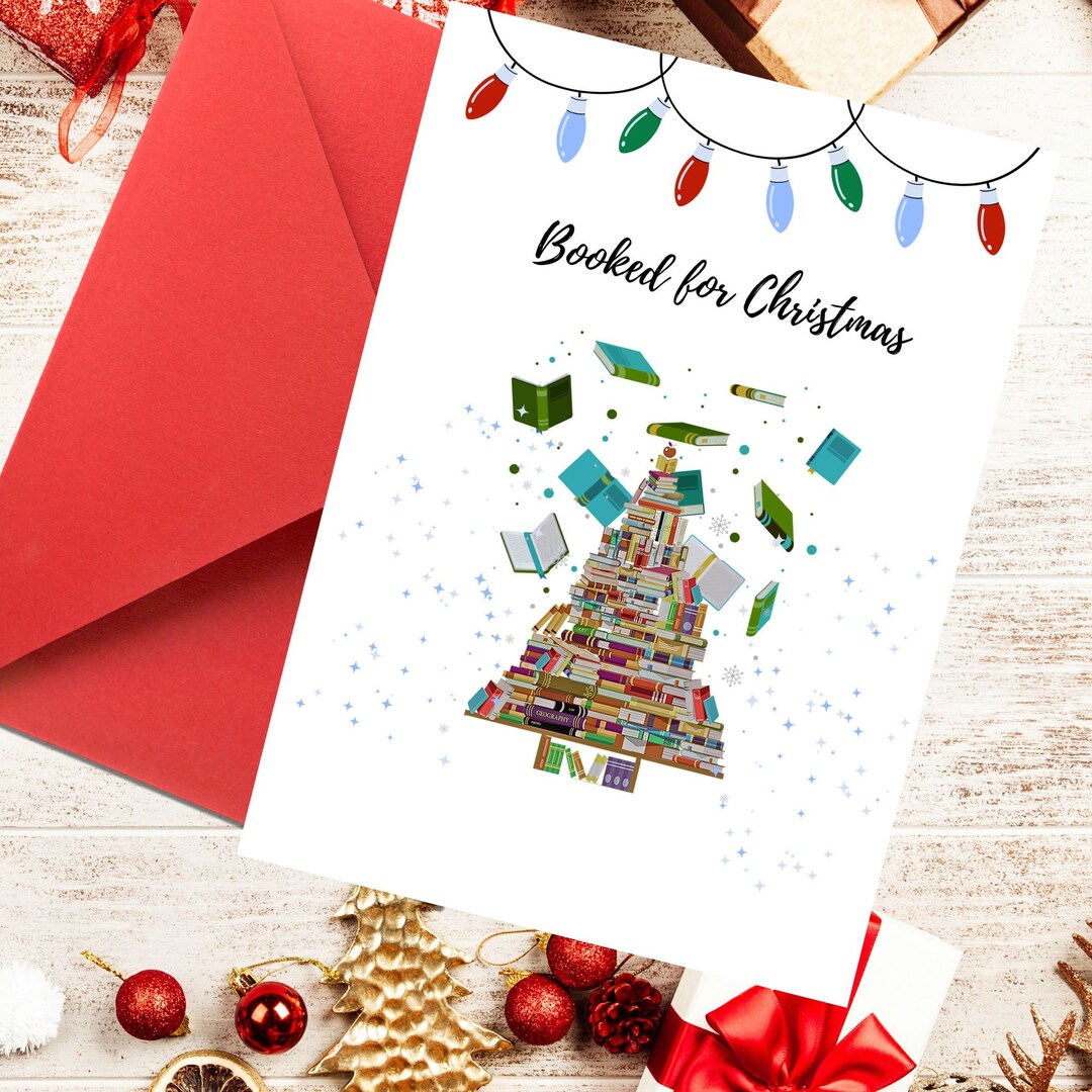 Folded Christmas Card, Printable Holiday Card, Christmas Card, Digital ...