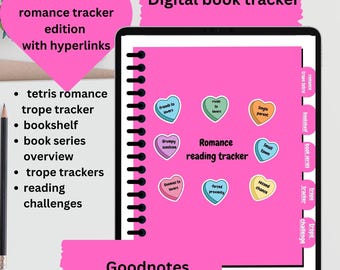 Digital Romance Reading Tracker: Trope Tetris, Bookshelf (PDF)