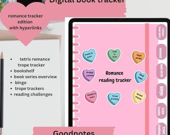Digital Romance Reading Tracker: Trope Tetris, Challenges (PDF)