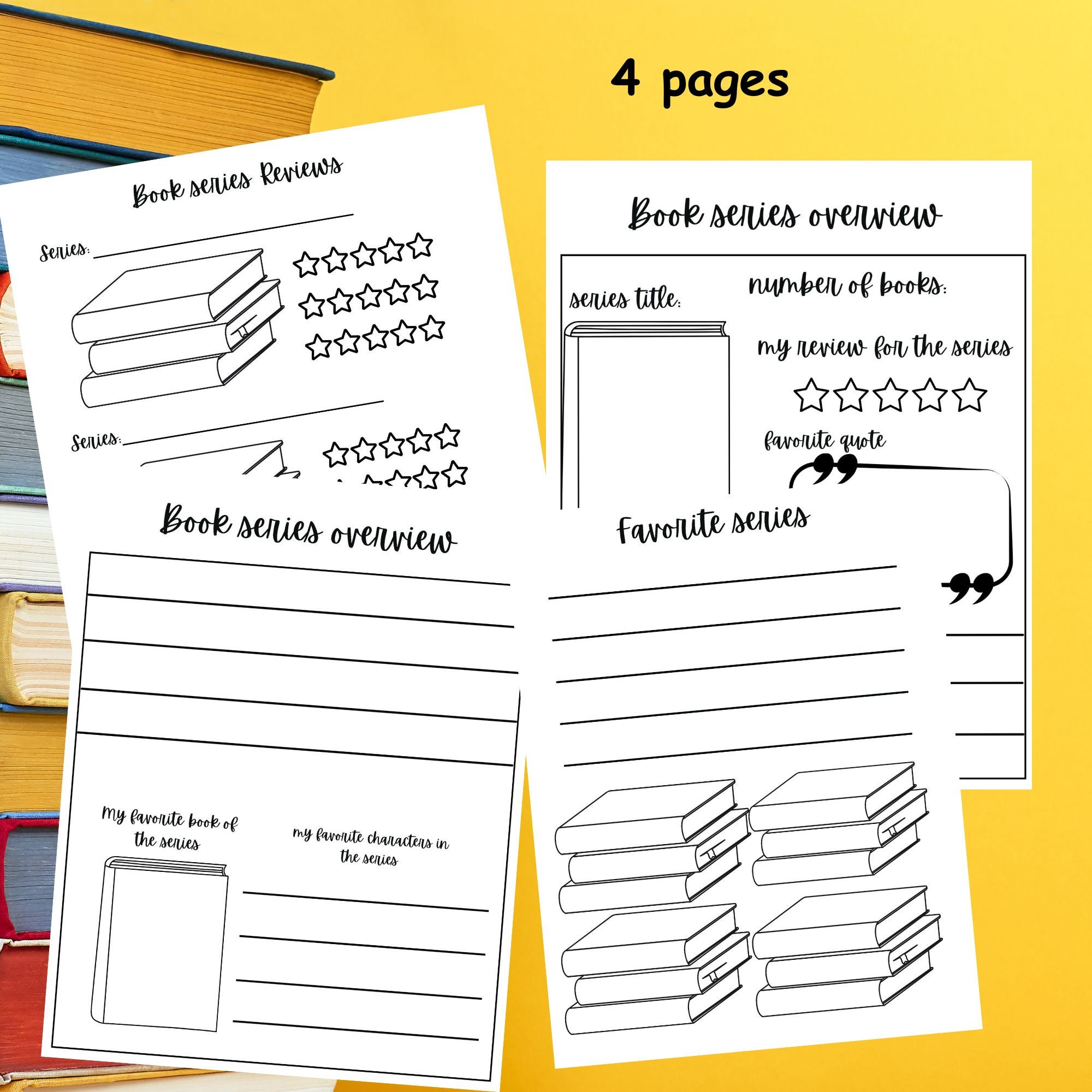 Printable Book Series Tracker, Reading Tracker 2024, Book Series Book ...