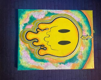 klein decoratief trippy schilderij