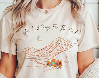One Last Song For The Road Unisex Short Sleeve T-Shirt, Trendy Graphic T-Shirt, Cute Vintage Graphic Tee, Friend Gift, Nomad Tee