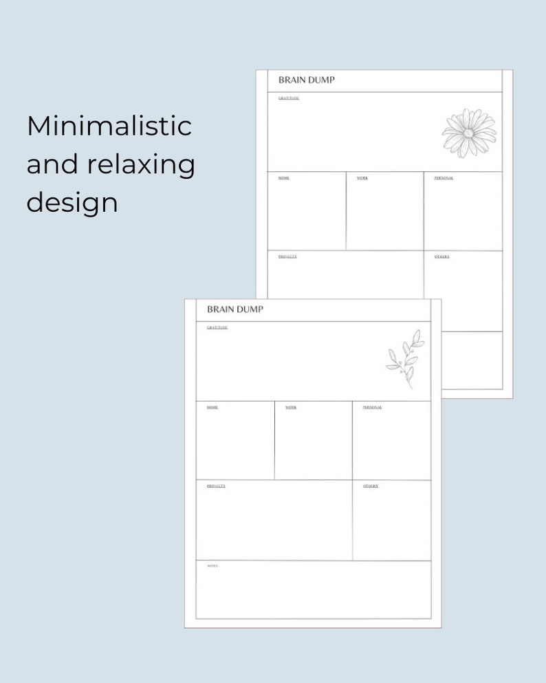 ADHD Brain Dump Template Etsy