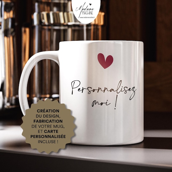 Mug personnalisé - Cadeau personnalisé - Carte personnalisée - Noël - Naissance - Mariage - 2024