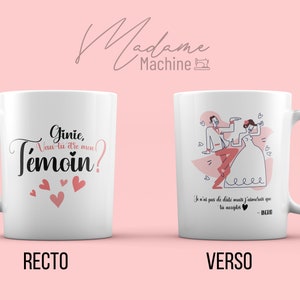 Mug personnalisé Cadeau personnalisé Témoin St Valentin 2024 image 5