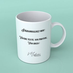 Mug personnalisé Cadeau personnalisé Témoin St Valentin 2024 Anse classique