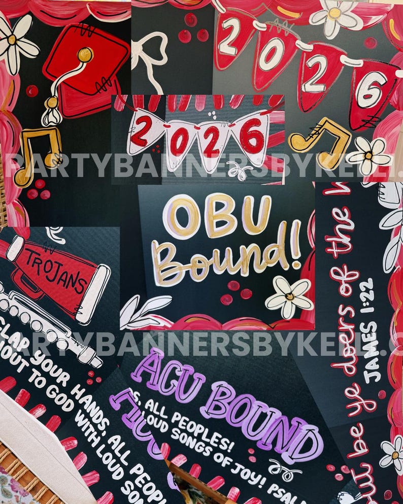 Senior Photo Board for Graduation Party Decor | Custom Trifold Poster Board for Picture Display at Senior Night or Graduation Open House image 16