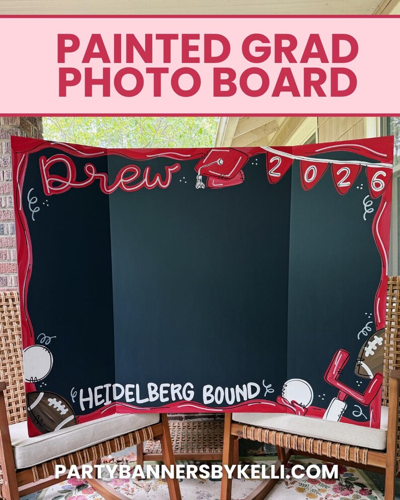Senior Photo Board for Graduation Party Decor | Custom Trifold Poster Board for Picture Display at Senior Night or Graduation Open House image 18