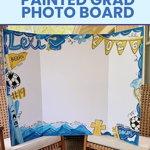 Senior Photo Board for Graduation Party Decor | Custom Trifold Poster Board for Picture Display at Senior Night or Graduation Open House image 6