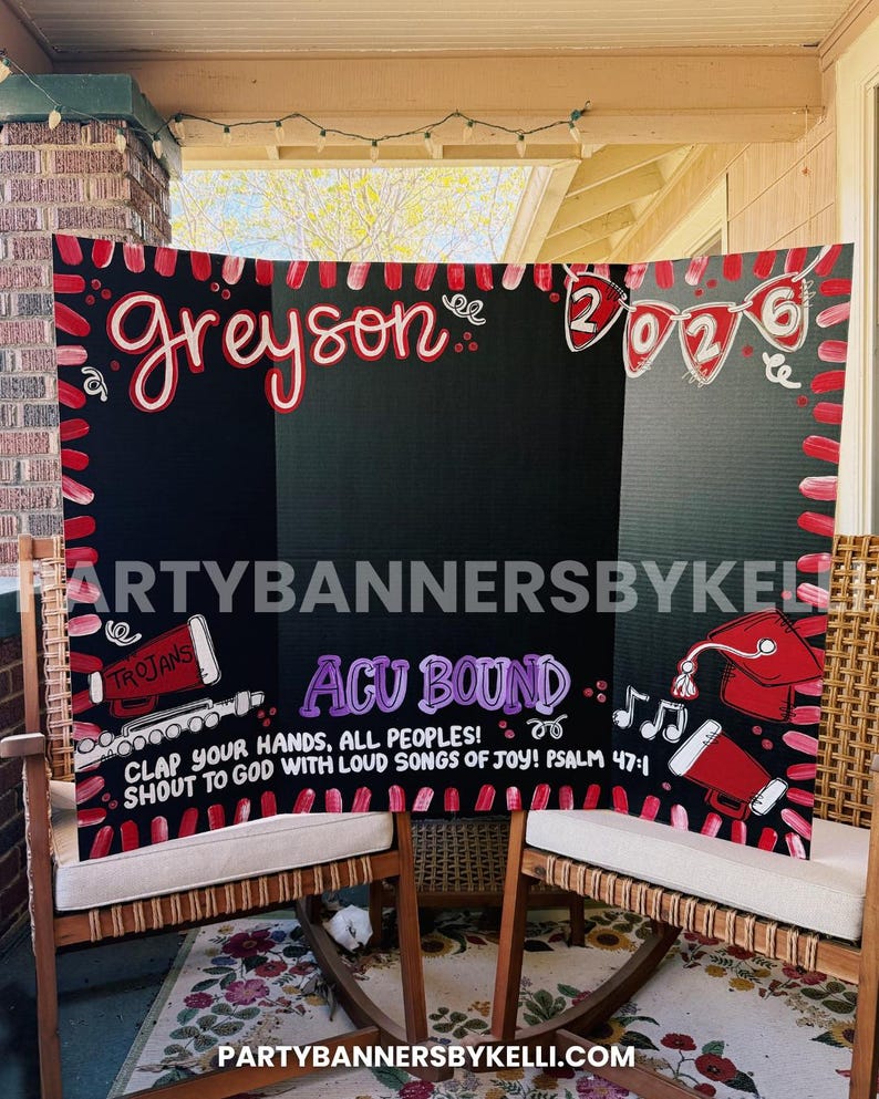 Senior Photo Board for Graduation Party Decor | Custom Trifold Poster Board for Picture Display at Senior Night or Graduation Open House image 15