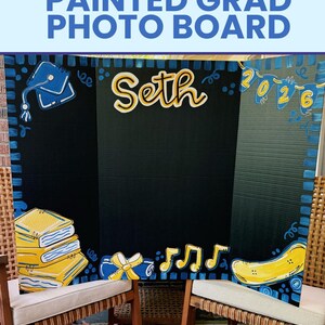Senior Photo Board for Graduation Party Decor | Custom Trifold Poster Board for Picture Display at Senior Night or Graduation Open House image 19
