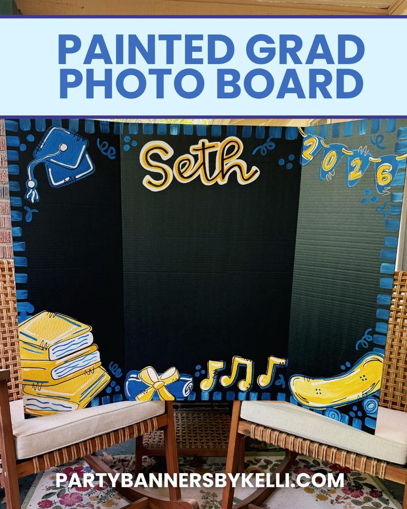 Senior Photo Board for Graduation Party Decor | Custom Trifold Poster Board for Picture Display at Senior Night or Graduation Open House image 19