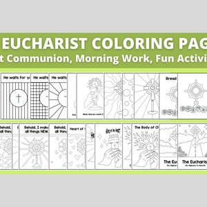 Catholic Eucharist Coloring Pages for First Holy Communion and ...