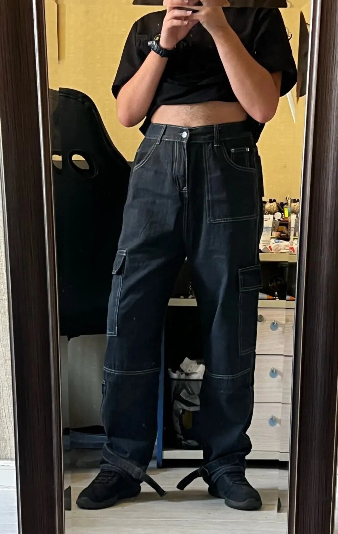 Herren Baggy Jeans Vintage Y2K - Straight Leg, Loose Fit, Streetwear