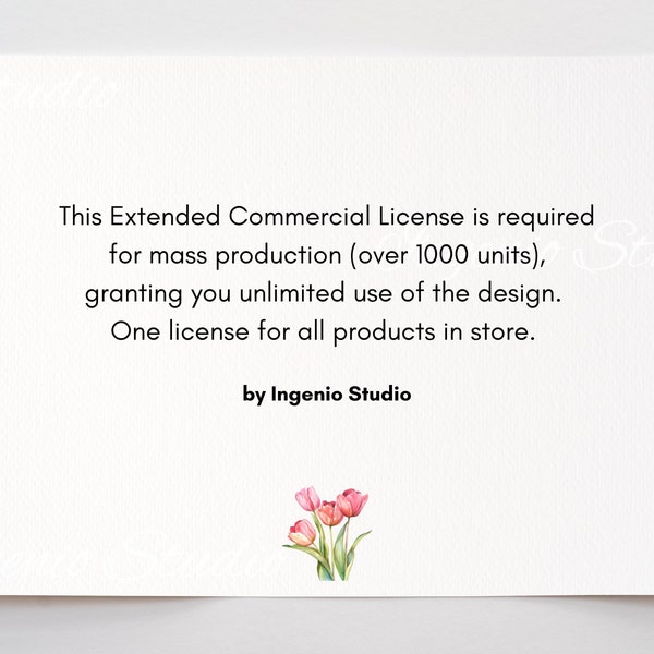 Extended Commercial Use License, suitable for over 1000 quantity mass production, unlimited production use
