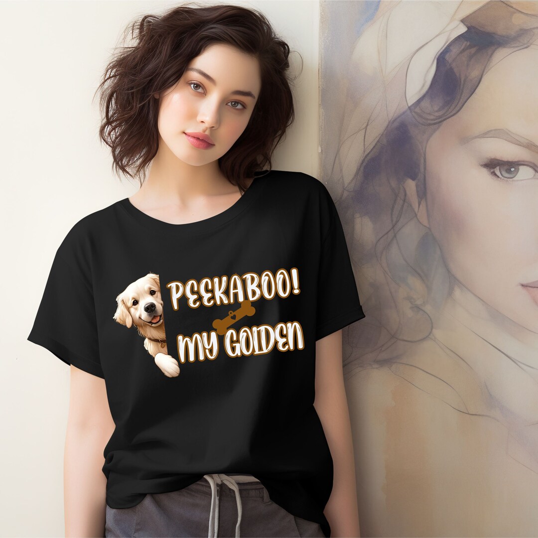 Golden Retriever Dog Owner Tshirt, Cute Golden Dog Face Tshirt, Dog