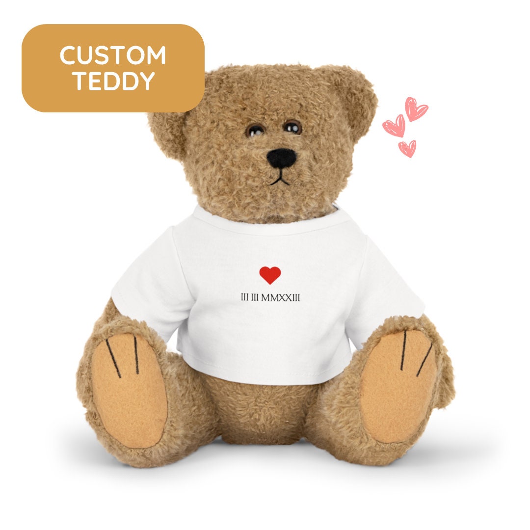 Personalized Teddy Bear With T-shirt. Anniversary Gift - Etsy