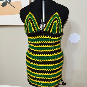 Jamaica mesh gehaakte jurk
