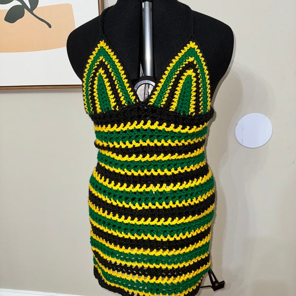 Jamaica Mesh Crochet Dress