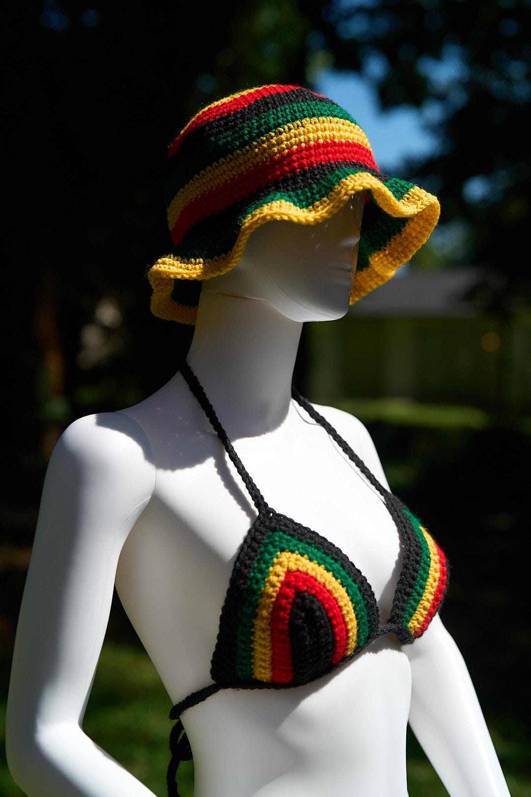 Handmade Crochet Rasta Bucket Hat - Etsy