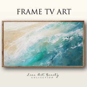Summer Frame TV Art For Frame TV Art Spring Samsung Frame TV Art Print Wall Art Digital Download Art Print Digital Art Ocean Waves Abstract