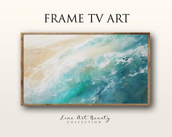 Abstract Ocean Waves Art for Samsung Frame TV (Digital Download 4K JPG File