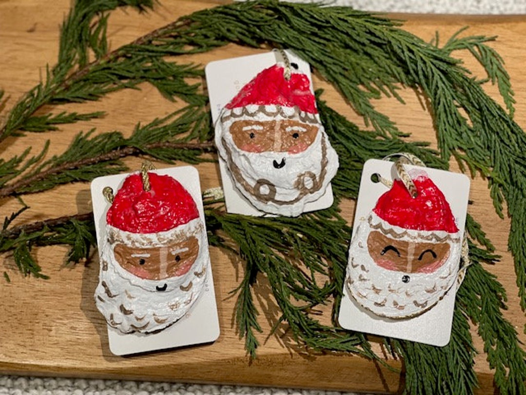 Octillery Santa Hand Painted Santa Oyster Shell Ornament - Etsy