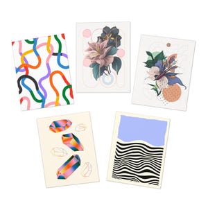 Biglietti d'auguri per qualsiasi occasione (set n. 2) - Set di 5 biglietti d'auguri assortiti