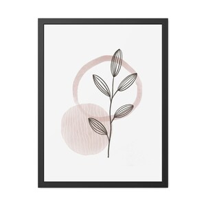 Fall 3 - Minimalist Floral Framed Poster - Modern Wall Art for Home Decor