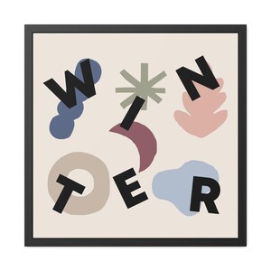 Seasons - Modern Winter Framed Poster - Minimalist Home Decor