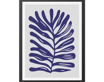 Seaweed Graphic Art Print, Printable Wall Décor, Graphic Design, Minimal, Modern, Bold, Plants, Leaves