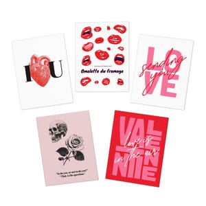 Amore (set n. 1) Set di 5 biglietti d'auguri assortiti