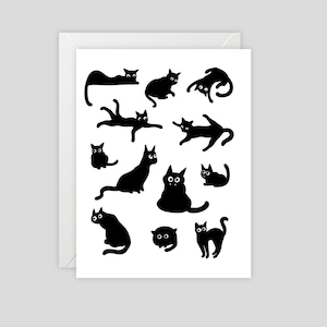 Black Cats - Greeting Card