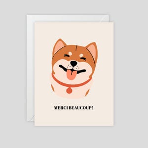 Merci Beaucoup! Bedankt (Shiba Inu) - Wenskaart