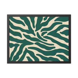 Mer 3 - Abstract Zebra Print Framed Poster - Modern Wall Art for Home Décor