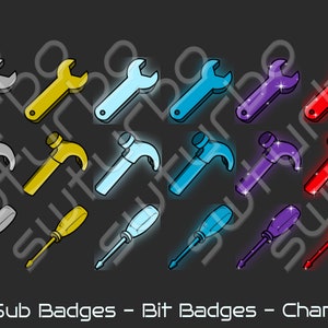 Tools Sub Badges / Bits Badges / Channel Points / Emotes - Multipack -