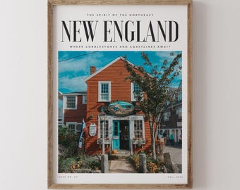 Fotografía impresa de Rockport, Massachusetts / Arte mural costero de Nueva Inglaterra