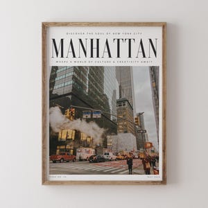 Manhattan Downtown Architecture Print – New York City Skyline Wall Art, Modern Urban Poster, NYC Cityscape Decor, Gift for New York Lovers