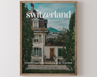 Bern Switzerland Wall Art – European Travel Print, Historic Cityscape Poster, Alpine Architecture Decor