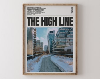 High Line New York City Print: Manhattan Skyline Art.