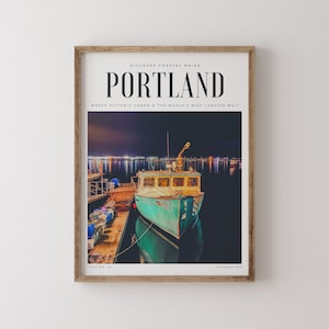 Portland Maine Lobster Boat Print: Coastal New England Wall Art