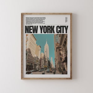 Impresión del Empire State Building: arte del horizonte de la ciudad de Nueva York