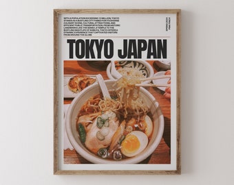 Tokyo Ramen Print: Japanese Noodle Bar Poster, Kitchen Wall Art