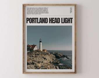 Portland Head Light Print: Maine Lighthouse Coastal Wall Art