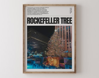 Rockefeller Center Christmas Tree Print: NYC Holiday Wall Art