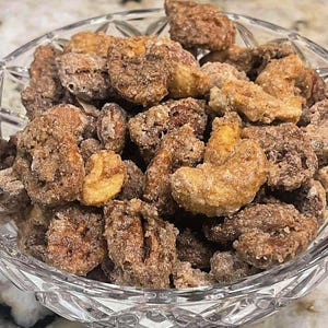 Cinnamon Sugar Candied Mixed Nuts – Sweet Crunchy Snack | Small Batch Gourmet Nuts | Holiday Treat or Gift