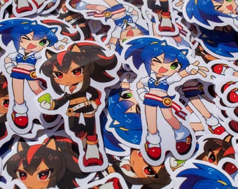 Sonic Gijinka Vinyl Stickers 3"