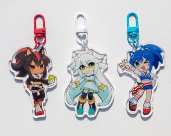 Sonic Gijinka Keychains 3" Acrylic