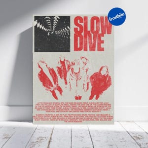 Slowdive Digital Poster | Dream Pop Band Wall Art | Shoegaze Music Print | Indie Rock Decor | Instant Download